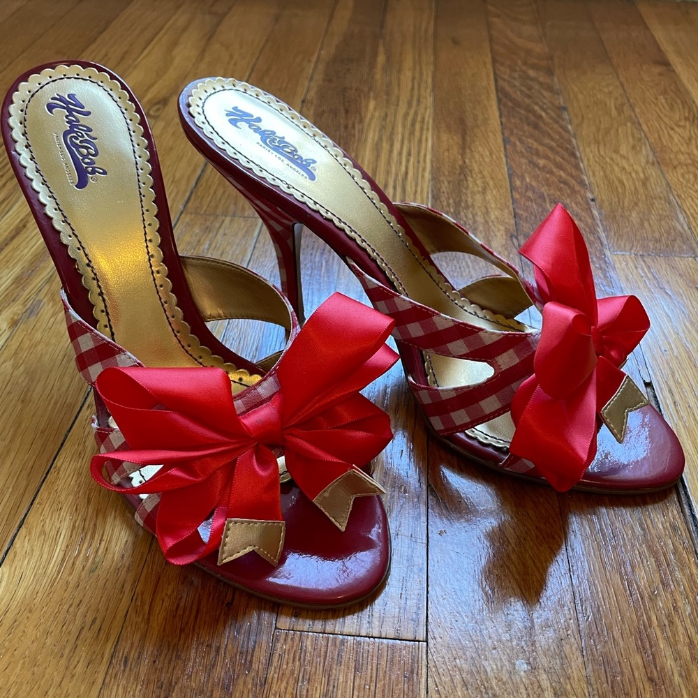 Hale Bob Gingham Mules ~ Pinup Retro Rockabilly Shoes